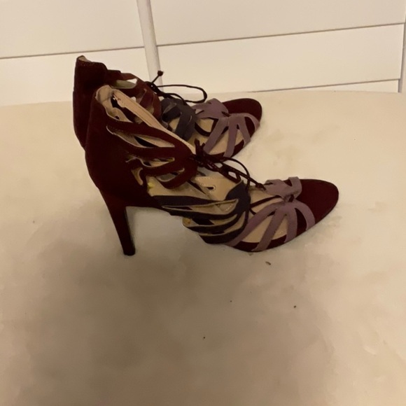 Charming Charlie Red and Pink Heels Strappy Elegant Design - Picture 5 of 9